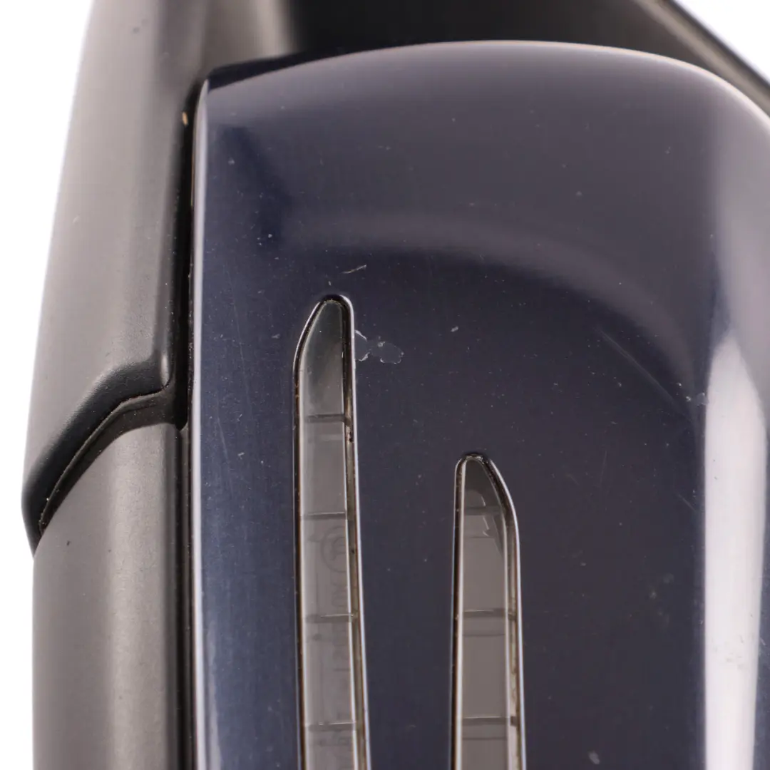Mercedes W204 Wing Mirror Door Left N/S Power Fold Auto Dip Tanzanite Blue - 359 - SKU rhd-A2048103976-TB - Part number A2048103976