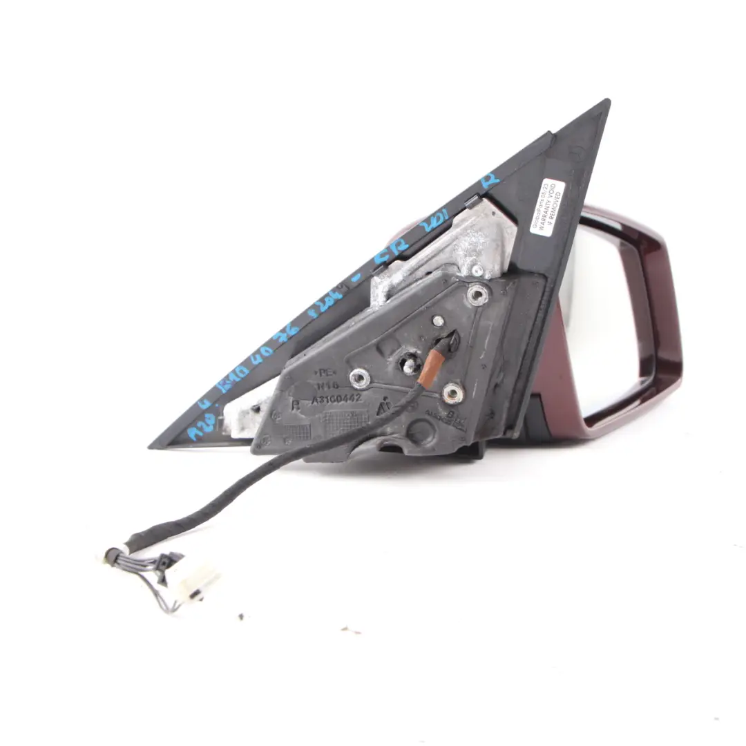 Mercedes W204 Wing Mirror Door Right O/S Power Fold Auto Dip Carneol Red - 544 - SKU rhd-A2048104076-CR - Part number A2048104076