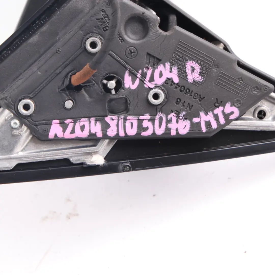 Wing Mirror Door Right O/S Power Fold Auto Dip Magnetite Black to Mercedes W204 with Part number A2048104076 Mercedes W204 Wing Mirror Door Right O/S Power Fold Auto Dip Magnetite Black - SKU rhd-A2048104076-MTS - Part number A2048104076