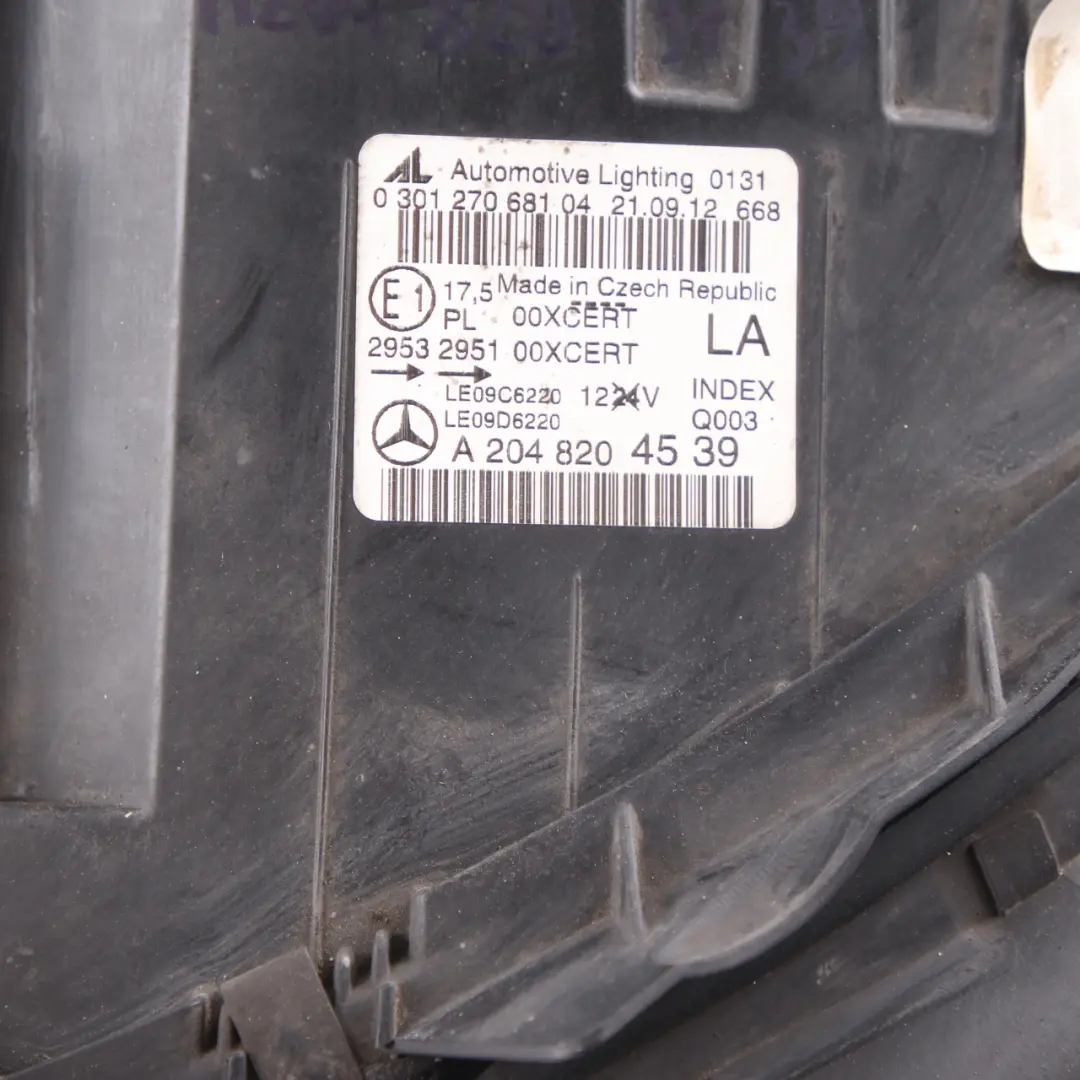 Mercedes W204 Headlamp Headlight Bi-xenon Lamp Light Front Left N/S A2048204539 - SKU rhd-A2048203739 - Part number A2048203739