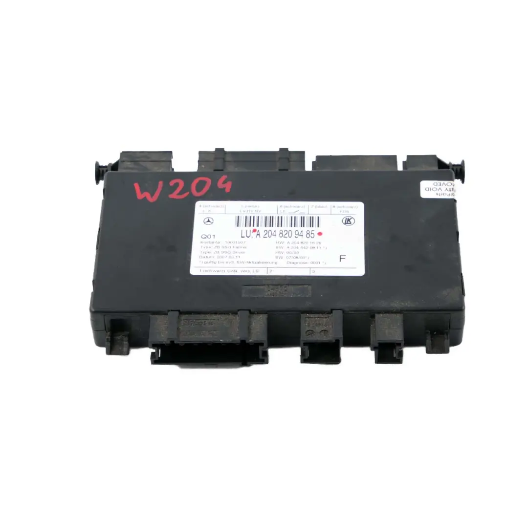 Mercedes-Benz W204 Front Right O/S Seat Memory Control Unit Module to with Part number A2048209485 Mercedes-Benz W204 Front Right O/S Seat Memory Control Unit Module - SKU rhd-A2048209485 - Part number A2048209485