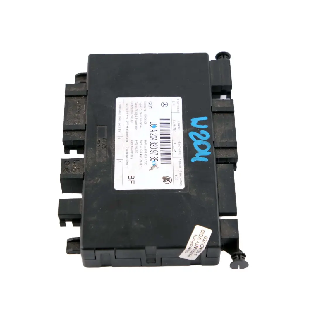 Mercedes-Benz W204 Seat Memory Control Unit Module Front Left to with Part number A2048209785 Mercedes-Benz W204 Seat Memory Control Unit Module Front Left - SKU rhd-A2048209785 - Part number A2048209785