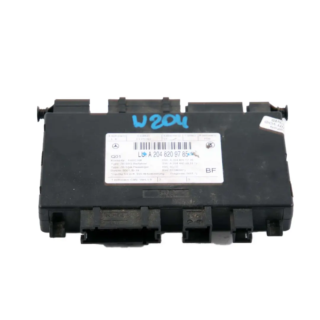 Mercedes-Benz W204 Seat Memory Control Unit Module Front Left to with Part number A2048209785 Mercedes-Benz W204 Seat Memory Control Unit Module Front Left - SKU rhd-A2048209785 - Part number A2048209785