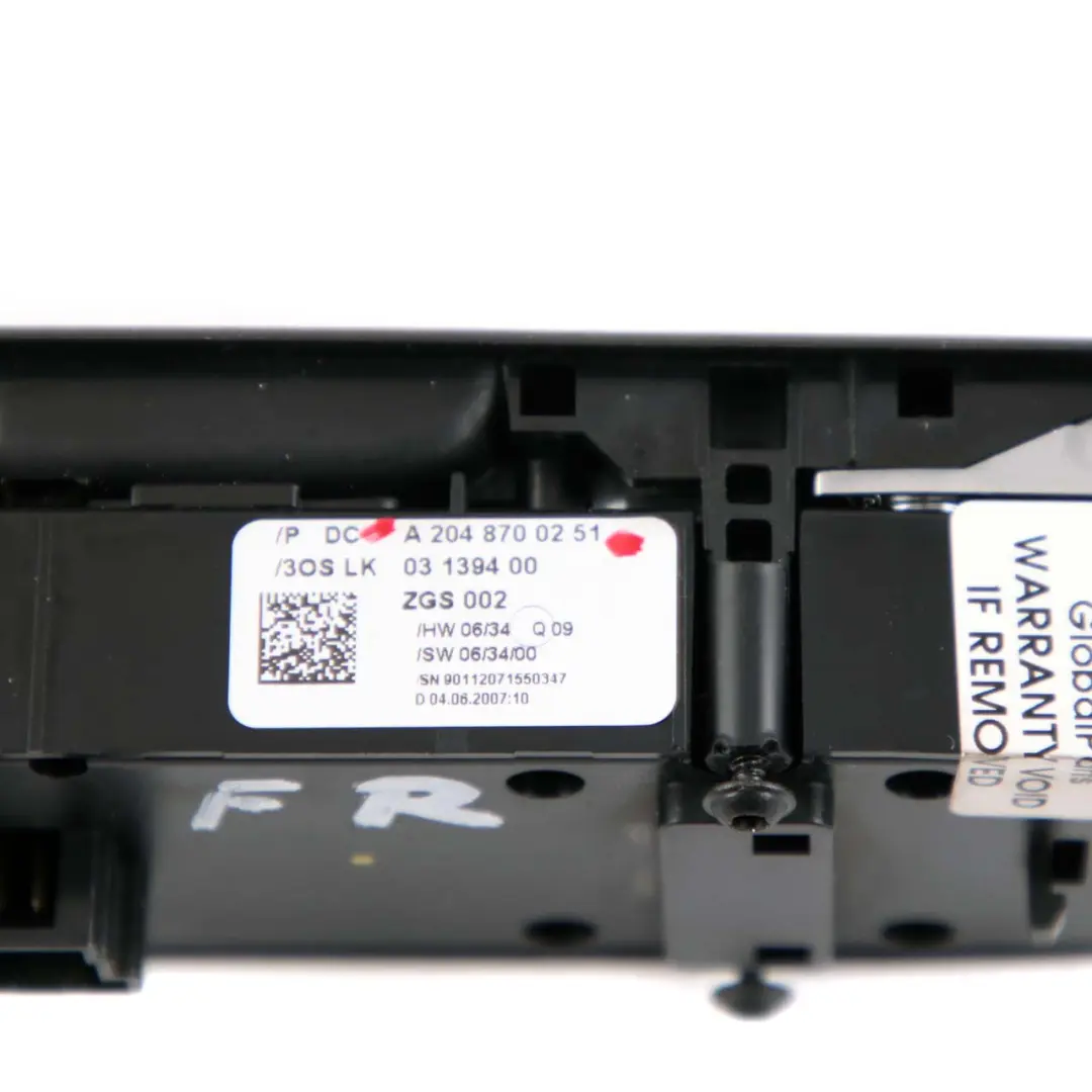  Mercedes-Benz C W204 Front Right Door Power Window Regulation Switch - SKU rhd-A2048700251 - Part number A2048700251
