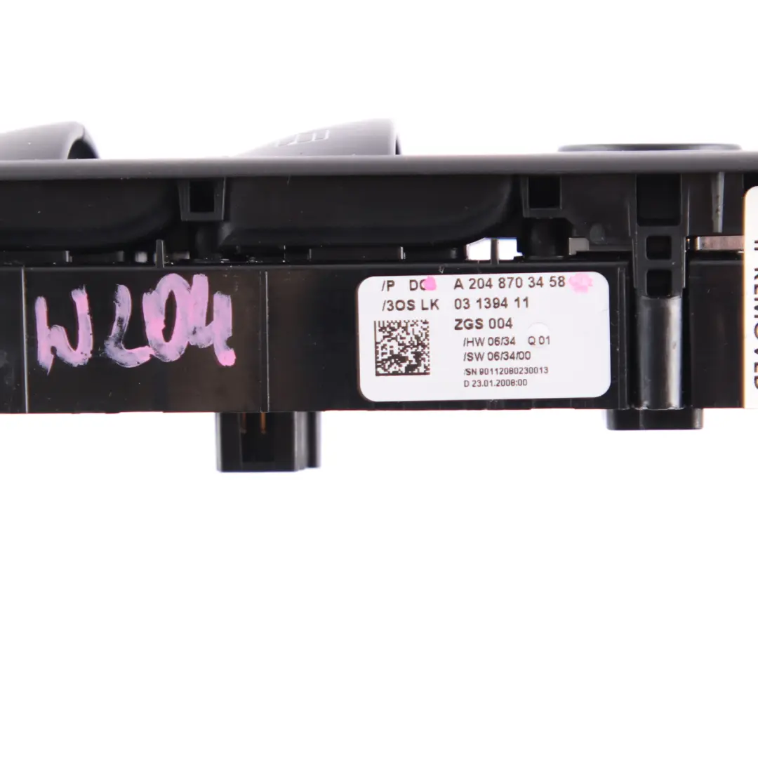  Lifter Switch Mercedes W204 C-Class Window Driver's Side Black - SKU rhd-A2048703458 - Part number A2048703458