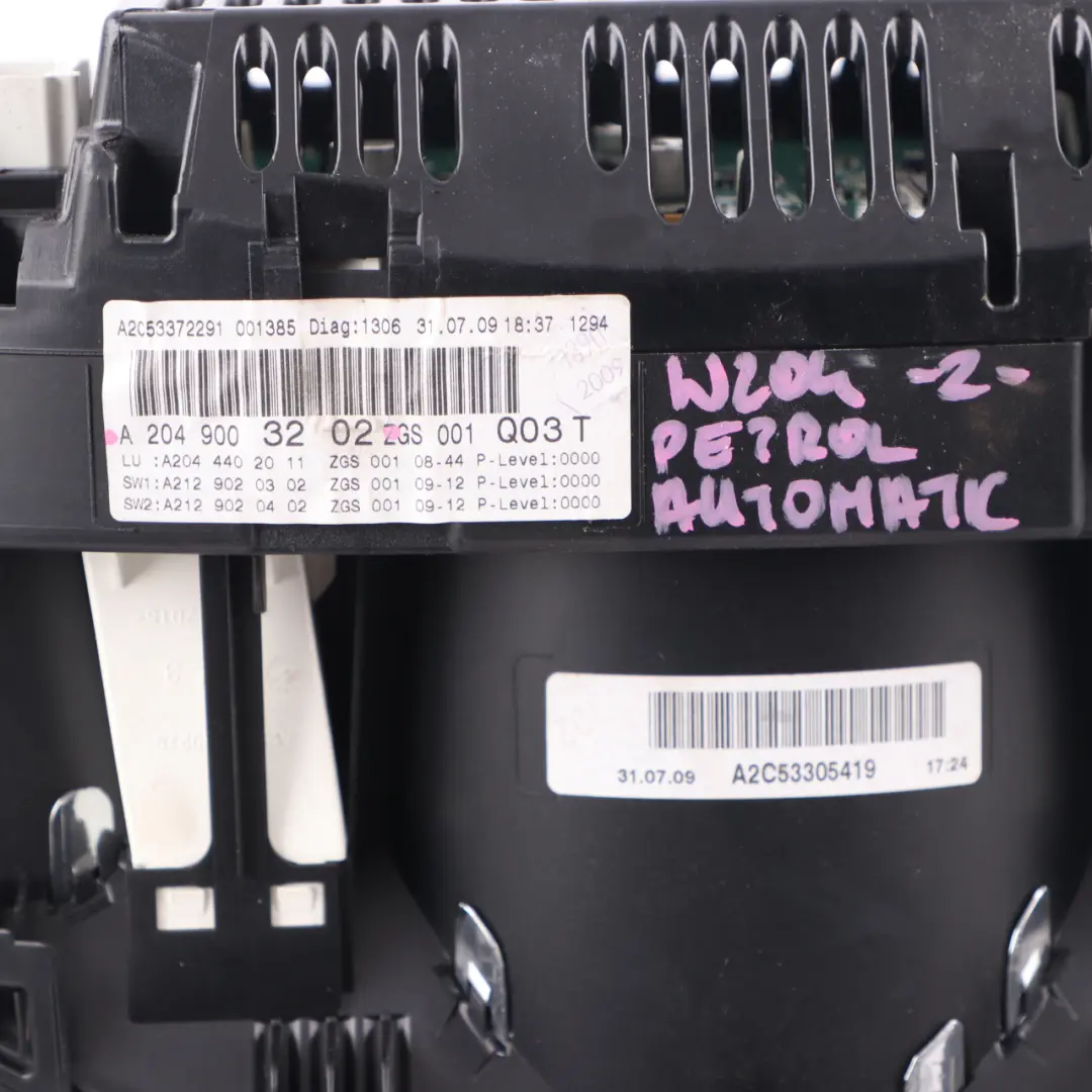 Instrument Cluster Mercedes W204 Petrol Speedo MPH Clocks Automatic A2049003202 to with Part number A2049003800 Instrument Cluster Mercedes W204 Petrol Speedo MPH Clocks Automatic A2049003202 - SKU rhd-A2049003202-1 - Part number A2049003800