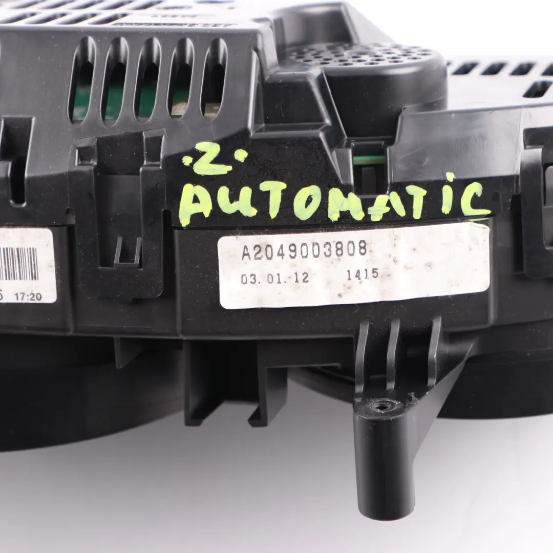Mercedes W204 Instrument Cluster Speedo Clocks Automatic Gearbox A2049003808 - SKU rhd-A2049003808 - Part number A2049004809