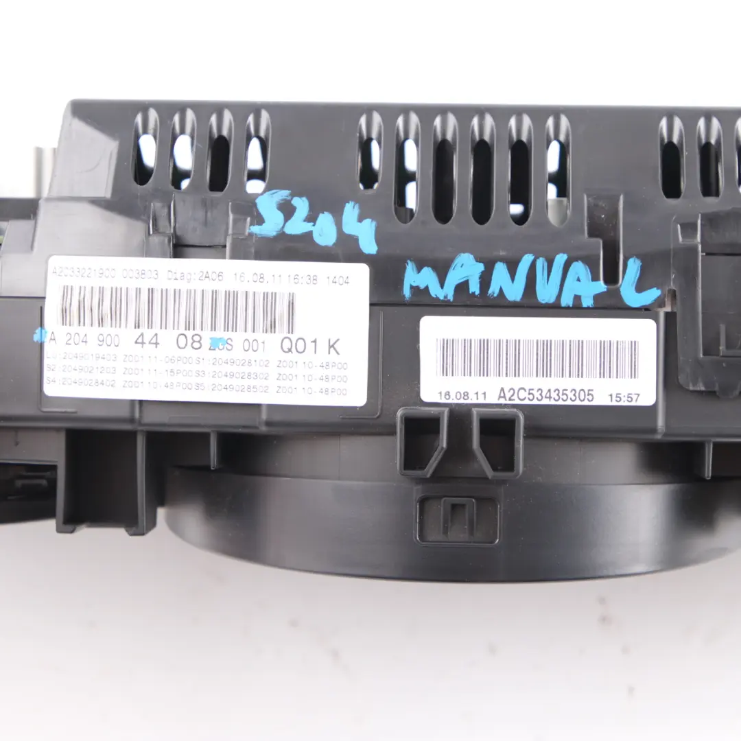 Instrument Cluster Speedo Clocks Manual to Mercedes W204 Diesel with Part number A2049004408 Mercedes W204 Diesel Instrument Cluster Speedo Clocks Manual - SKU rhd-A2049004408-1 - Part number A2049004408