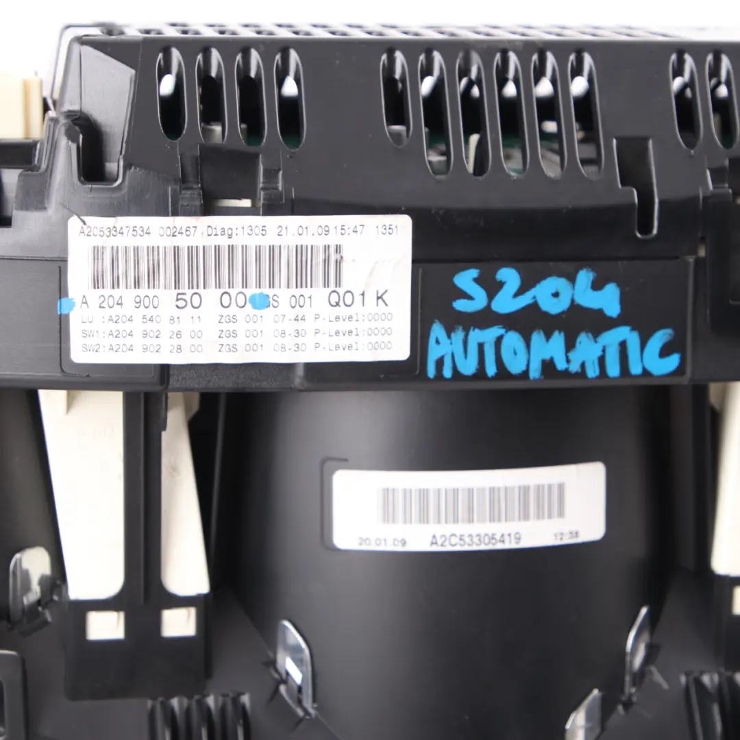 Mercedes W204 Diesel Instrument Cluster Speedo Clocks Automatic - SKU rhd-A2049005000 - Part number A2049005000