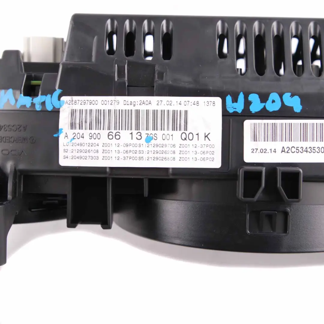 Instrument Cluster Mercedes W204 C63 AMG Speedo Clocks Automatic to with Part number A2049006613 Instrument Cluster Mercedes W204 C63 AMG Speedo Clocks Automatic - SKU rhd-A2049006613 - Part number A2049006613
