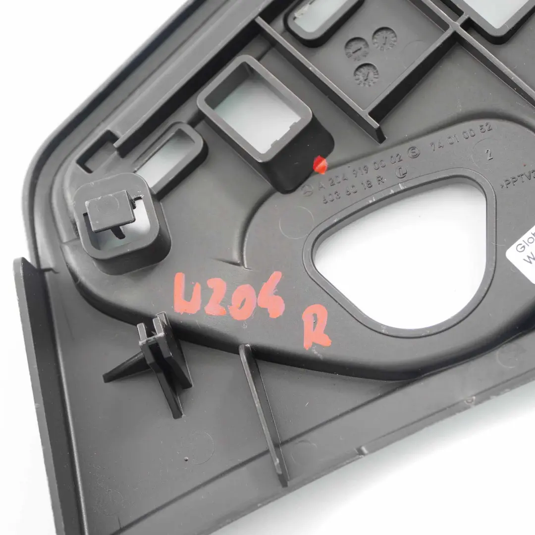 Lumbar Support Carrier Cover Front Right O/S to Mercedes W204 with Part number A2049190002 Mercedes W204 Lumbar Support Carrier Cover Front Right O/S - SKU A2049190002 - Part number A2049190002