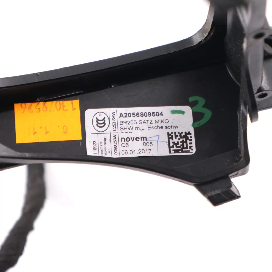 Centre Console Panel Trim Cover Black Ash Wood to Mercedes W205 with Part number A2056809504 Mercedes W205 Centre Console Panel Trim Cover Black Ash Wood - SKU rhd-A2056809504-3 - Part number A2056809504