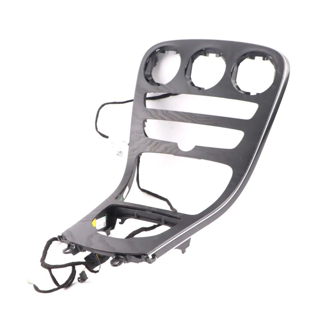 Mercedes W205 Centre Console Panel Trim Cover Black Ash Wood - SKU rhd-A2056809504-3 - Part number A2056809504