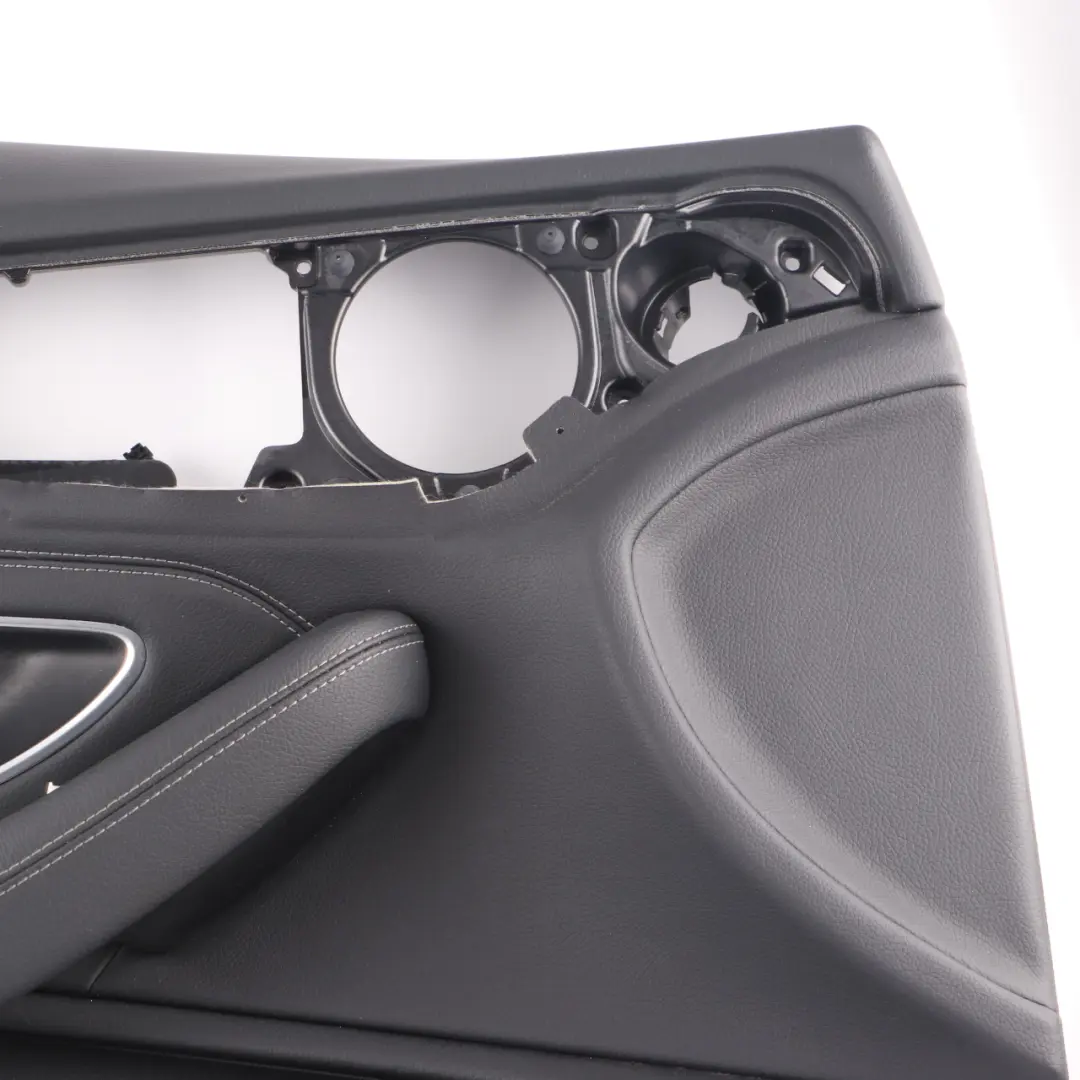 Door Card Panel Trim Front Left N/S Black Leather to Mercedes C205 with Part number A2057202715 Mercedes C205 Door Card Panel Trim Front Left N/S Black Leather - SKU rhd-A2057202715 - Part number A2057202715