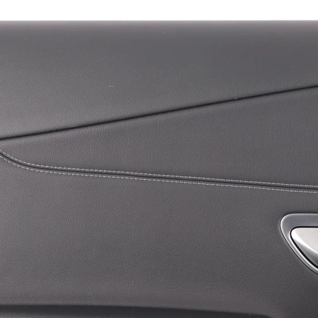 Door Card Panel Trim Front Left N/S Black Leather to Mercedes C205 with Part number A2057202715 Mercedes C205 Door Card Panel Trim Front Left N/S Black Leather - SKU rhd-A2057202715 - Part number A2057202715