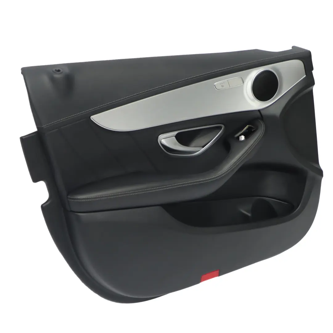 Mercedes W205 Door Card Front Left N/S Trim Panel Cover AMG Line Leather Black - SKU rhd-A2057206911 - Part number A2057206911