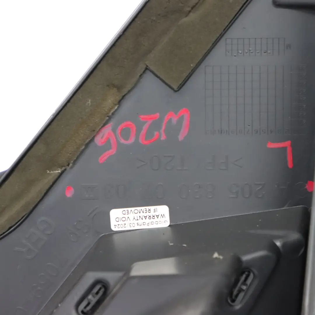 Windscreen Side Scuttle Panel Front Left N/S Cover to Mercedes W205 with Part number A2058300703 Mercedes W205 Windscreen Side Scuttle Panel Front Left N/S Cover - SKU rhd-A2058300703 - Part number A2058300703