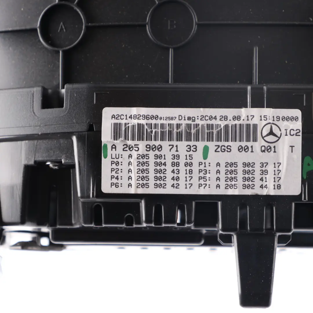 Mercedes W205 X253 Diesel Instrument Cluster Speedo Clocks Automatic - SKU rhd-A2059007133 - Part number A2059007133