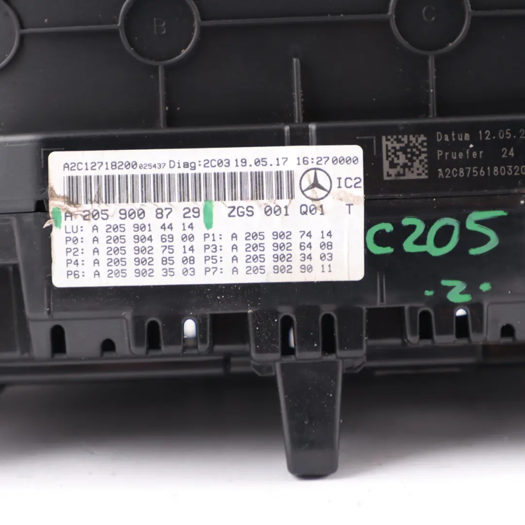 Instrument Cluster Speedo Clocks Automatic to Mercedes W205 X253 Diesel with Part number A2059008729 Mercedes W205 X253 Diesel Instrument Cluster Speedo Clocks Automatic - SKU rhd-A2059008729 - Part number A2059008729