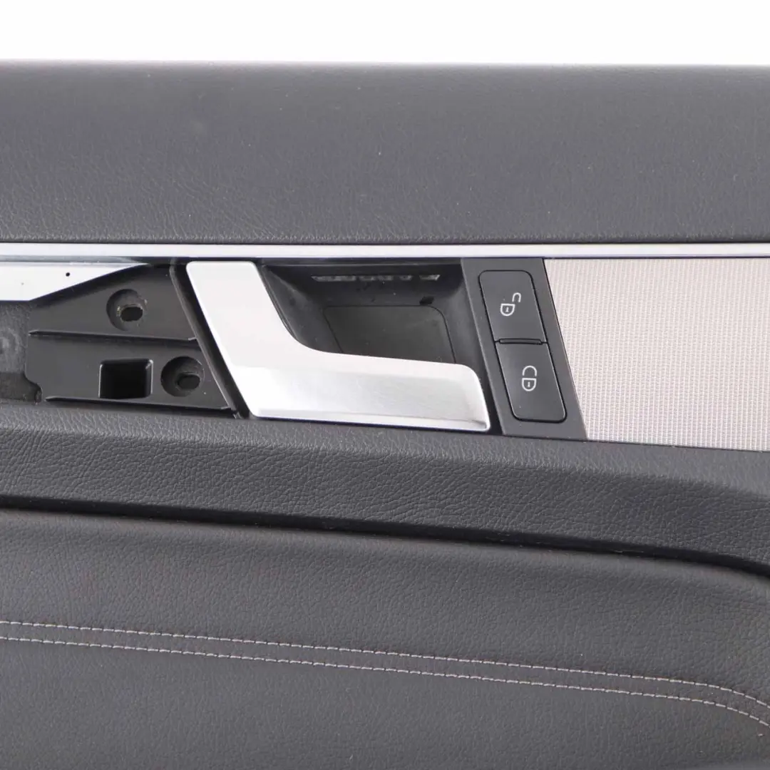 Mercedes C207 Coupe Door Card Front Left N/S Black Leather Trim Panel - SKU rhd-A2077203170 - Part number A2077203170