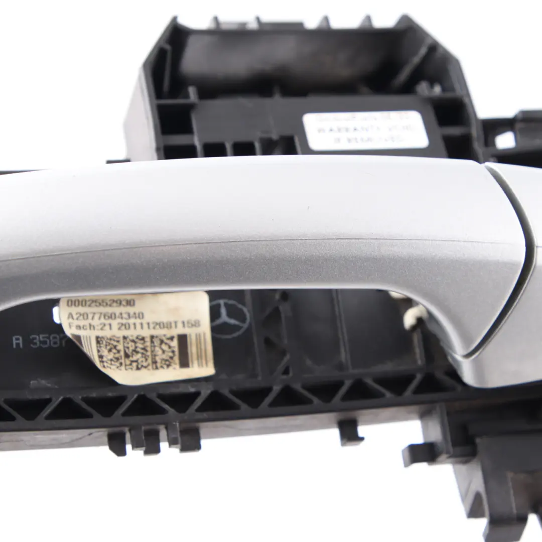 Mercedes W207 Door Handle Grab Front Right O/S Iridium Bright Silver A2047602234 - SKU rhd-A2077604340-IRS - Part number A2077604340