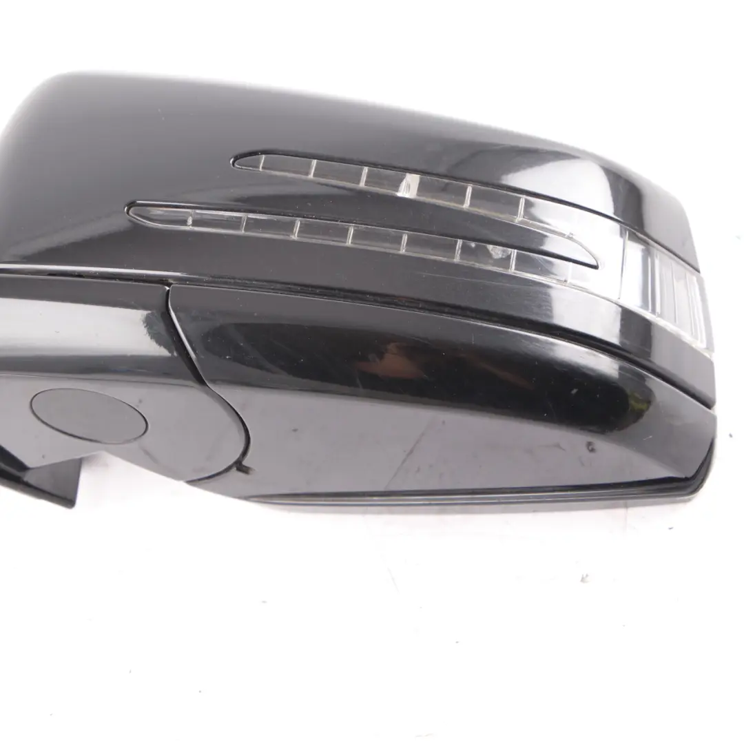 Mercedes W207 Wing Mirror Door Left N/S Power Fold Auto Dip Obsidian Black 197 - SKU rhd-A2078100500-OB - Part number A2078100500