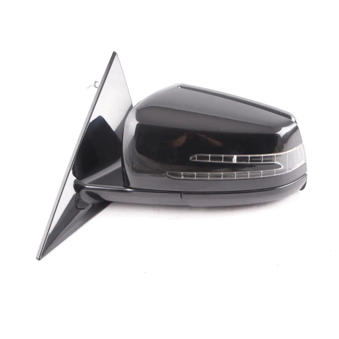 Mercedes W207 Wing Mirror Door Left N/S Power Fold Auto Dip Obsidian Black 197 - SKU rhd-A2078100500-OB - Part number A2078100500
