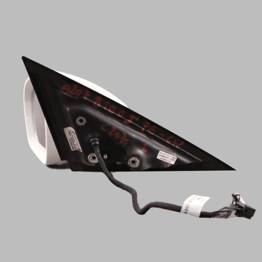 Wing Mirror Door Left N/S Auto Dip Calcite White 650 to Mercedes C207 with Part number A2078100576 Mercedes C207 Wing Mirror Door Left N/S Auto Dip Calcite White 650 - SKU rhd-A2078100576-CW - Part number A2078100576