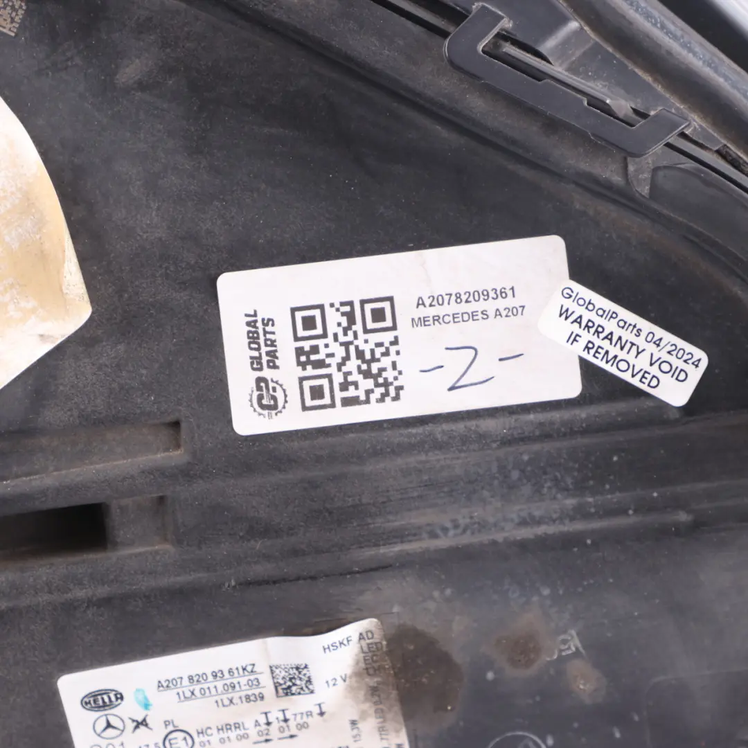 Mercedes C207 A207 Headlight Headlamp LED Lamp Light Front Left N/S A2078209361 - SKU rhd-A2078208161 - Part number A2078208161