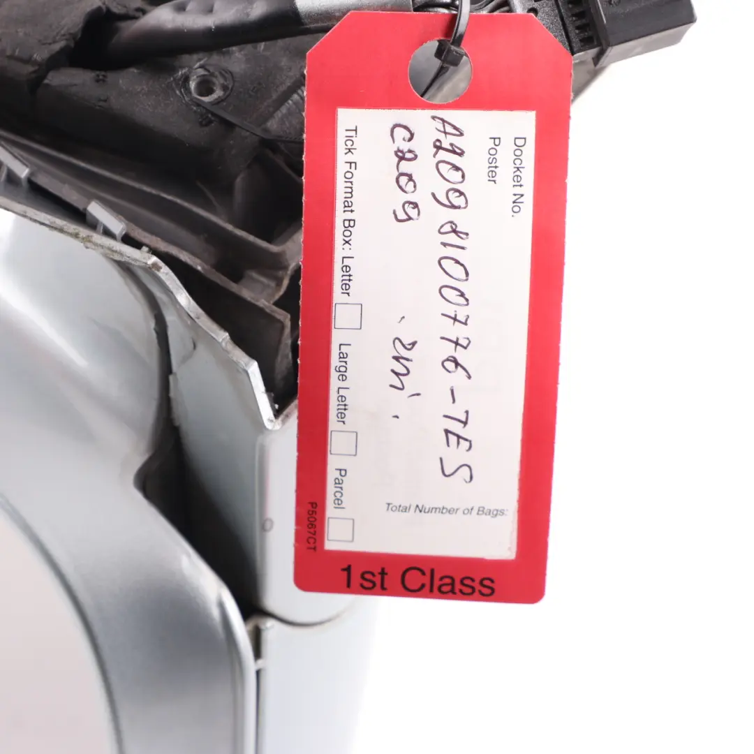 Wing Mirror Left Door N/S Tellurium Silver Metallic - 762 to Mercedes CLK W209 with Part number A2098100776 Mercedes CLK W209 Wing Mirror Left Door N/S Tellurium Silver Metallic - 762 - SKU rhd-A2098100776-TES - Part number A2098100776