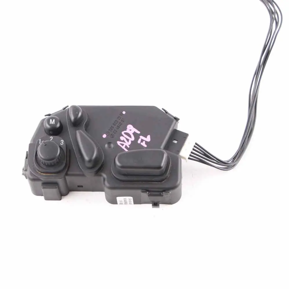 Switch Panel Front Passenger Seat Adjustment Unit to Mercedes W209 Seat with Part number A2098202510 Mercedes W209 Seat Switch Panel Front Passenger Seat Adjustment Unit - SKU rhd-A2098202510 - Part number A2098202510