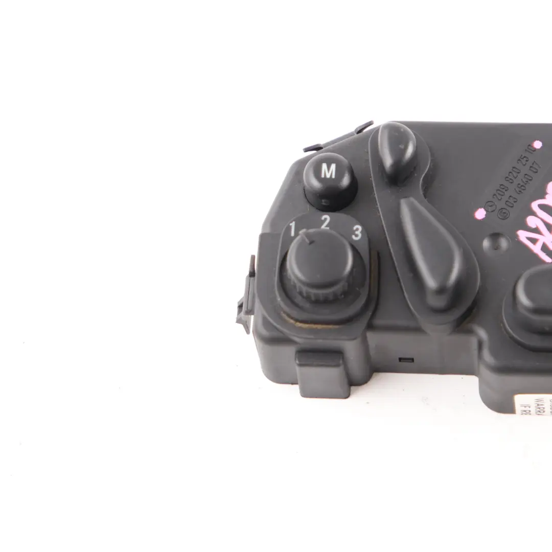 Switch Panel Front Passenger Seat Adjustment Unit to Mercedes W209 Seat with Part number A2098202510 Mercedes W209 Seat Switch Panel Front Passenger Seat Adjustment Unit - SKU rhd-A2098202510 - Part number A2098202510