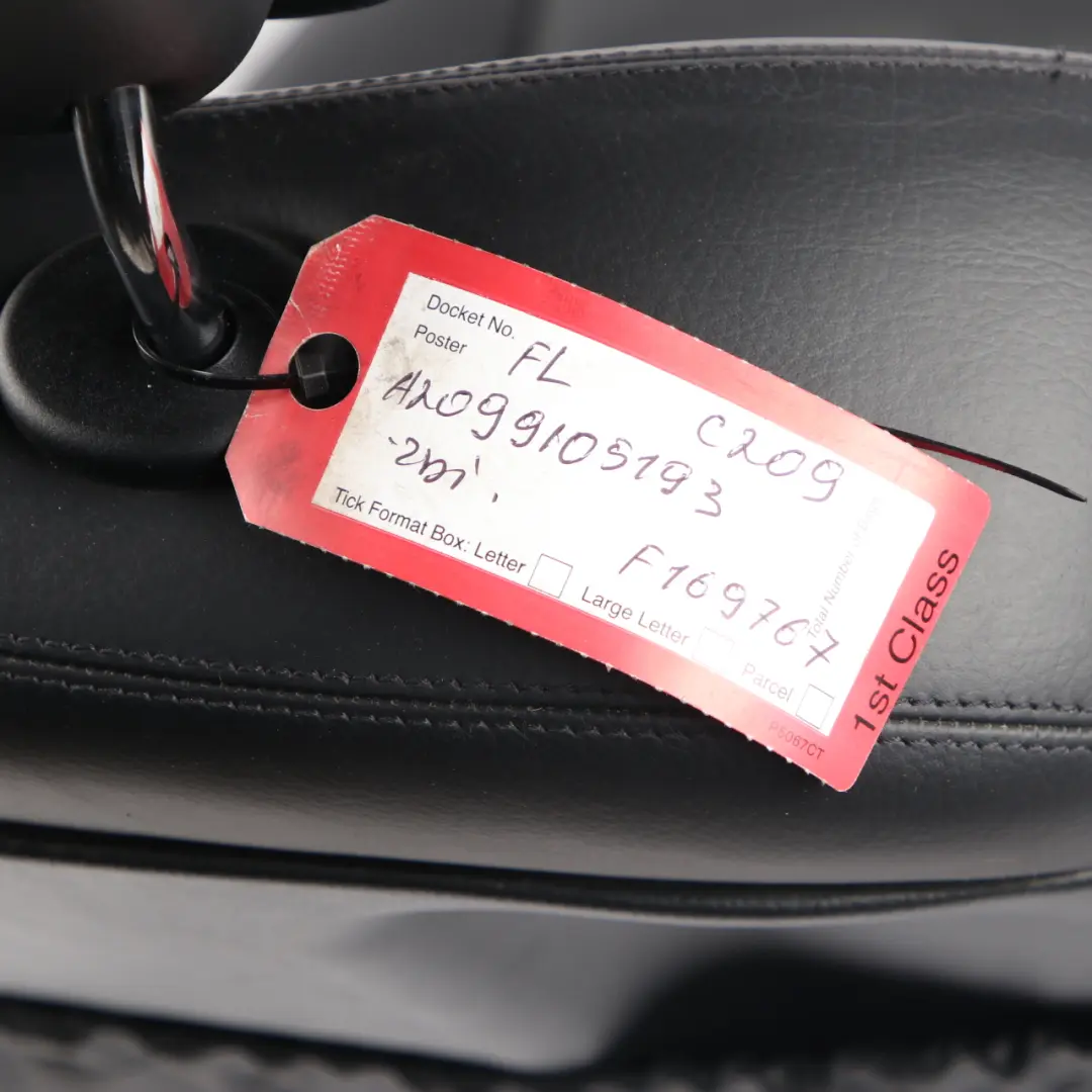  Front Seat Mercedes C209 Left N/S Heated Nappa Leather Black Memory - SKU rhd-A2099105193 - Part number A2099105193