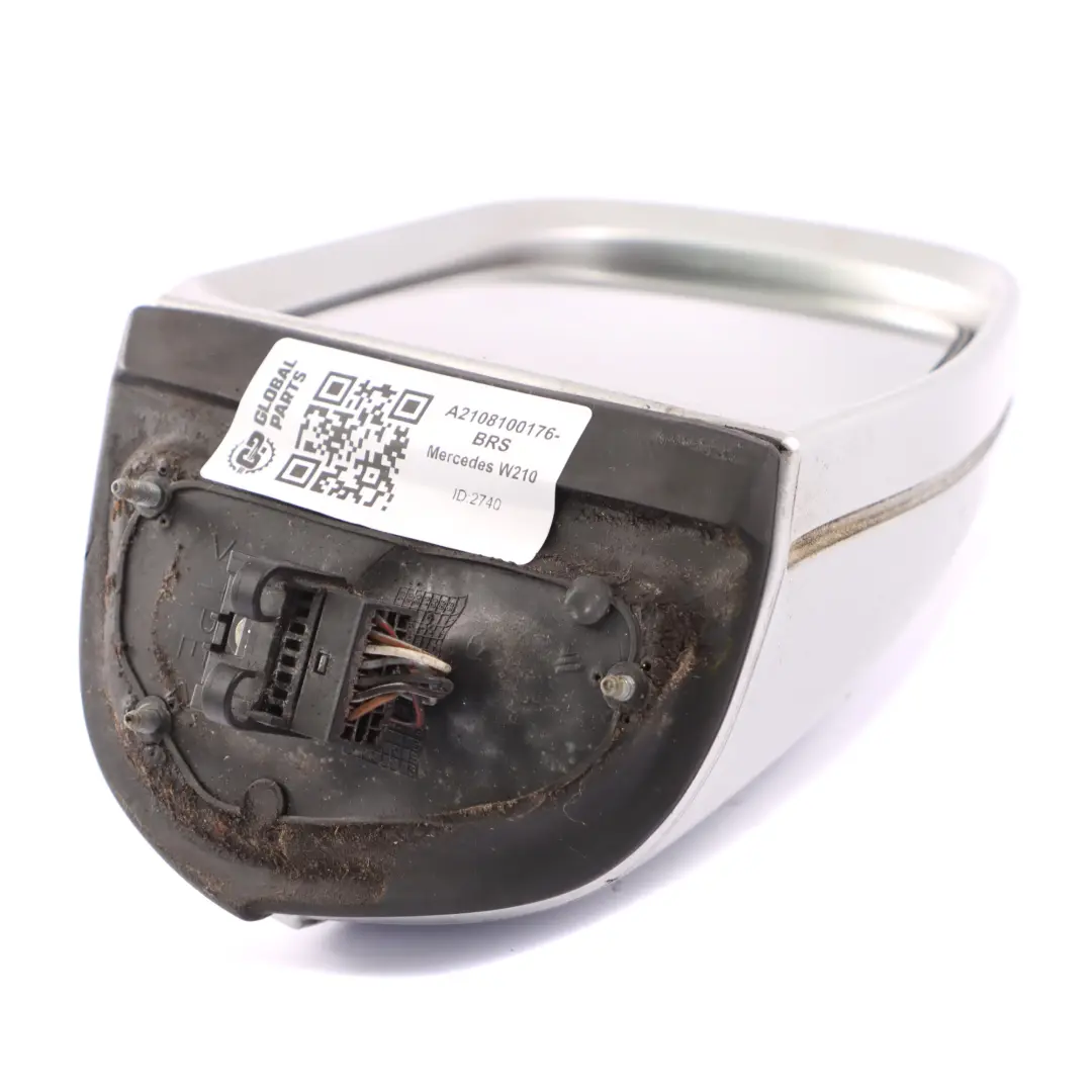 Mercedes W210 Wing Mirror Door Left N/S Outside Brilliant Silver - 9744 - SKU rhd-A2108100176-BRS - Part number A2108100176