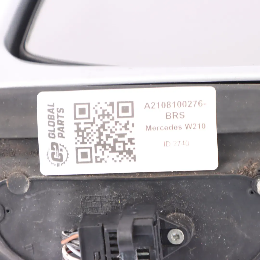 Wing Mirror Door Right O/S Outside Brilliant Silver - 9744 to Mercedes W210 with Part number A2108100276 Mercedes W210 Wing Mirror Door Right O/S Outside Brilliant Silver - 9744 - SKU rhd-A2108100276-BRS - Part number A2108100276