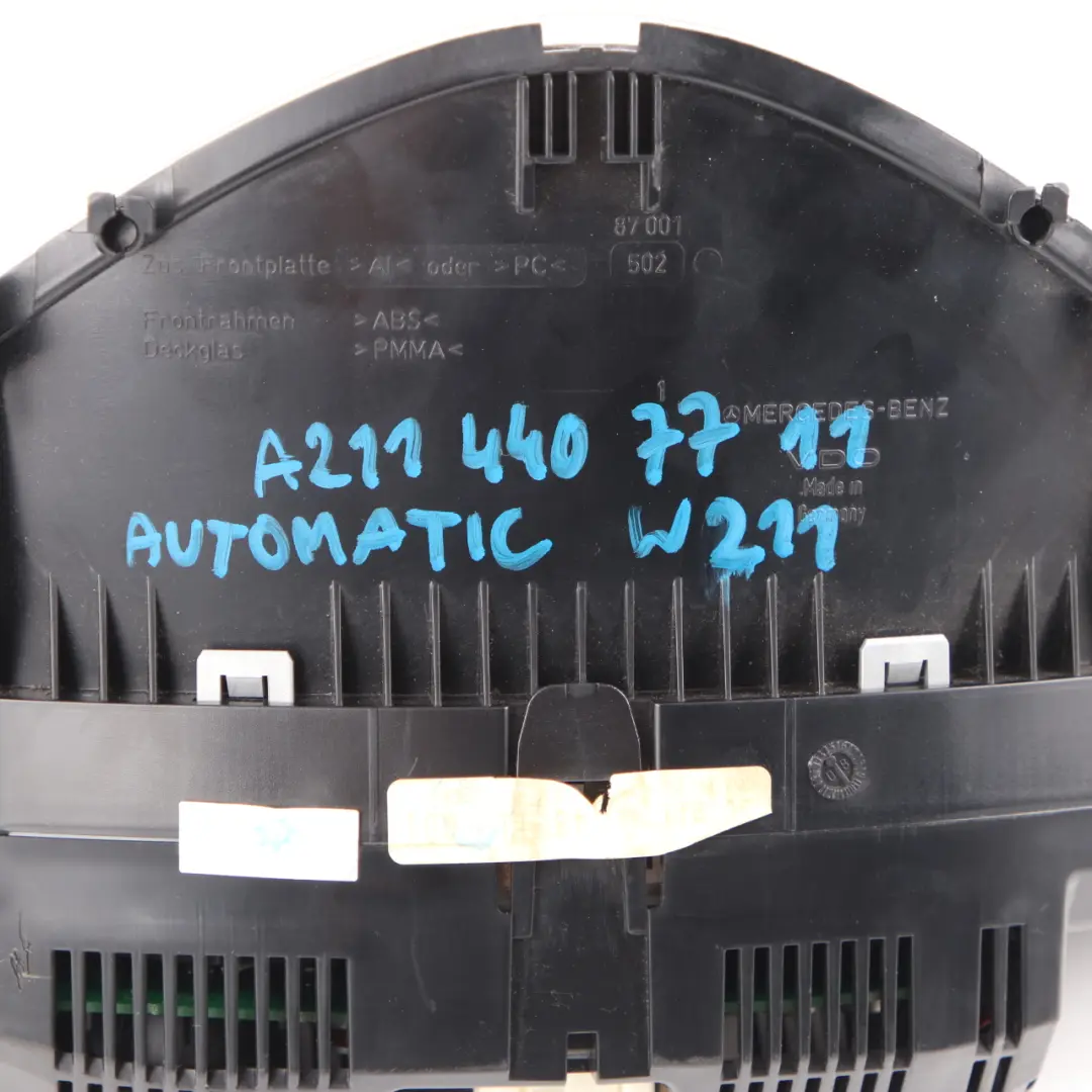 Instrument Cluster Speedo Clocks Automatic to Mercedes W211 Diesel with Part number A2114404811 Mercedes W211 Diesel Instrument Cluster Speedo Clocks Automatic - SKU rhd-A2114404811 - Part number A2114404811