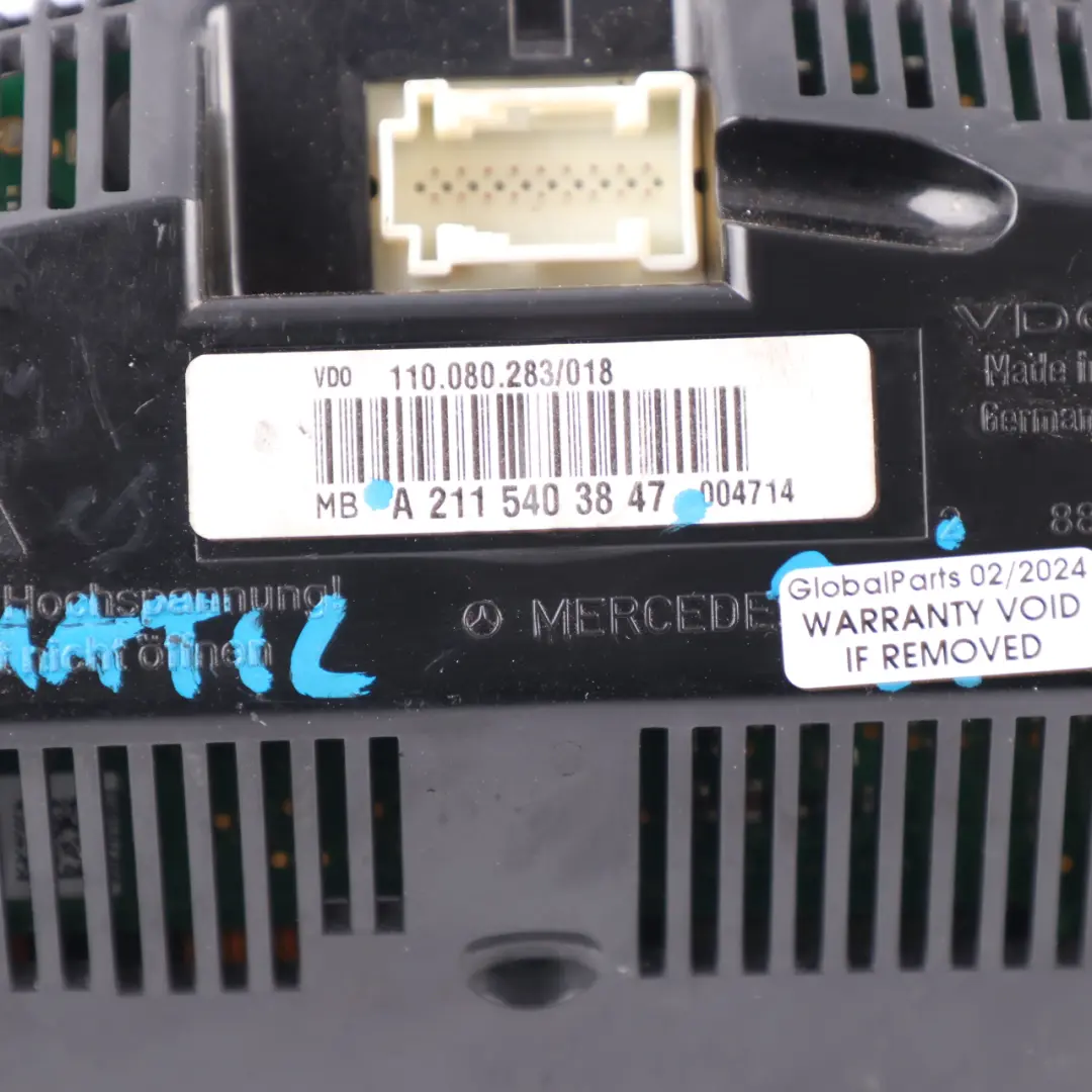 Instrument Cluster Speedo Clocks Automatic to Mercedes W211 Diesel with Part number A2115403847 Mercedes W211 Diesel Instrument Cluster Speedo Clocks Automatic - SKU rhd-A2115403847 - Part number A2115403847