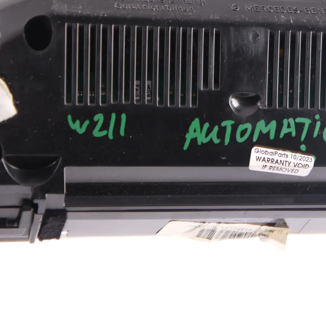 Instrument Cluster Speedo Clocks Automatic to Mercedes W211 Diesel with Part number A2115404948 Mercedes W211 Diesel Instrument Cluster Speedo Clocks Automatic - SKU rhd-A2115404948 - Part number A2115404948