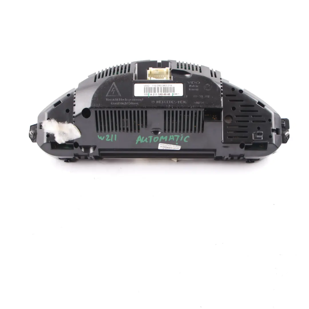 Mercedes W211 Diesel Instrument Cluster Speedo Clocks Automatic - SKU rhd-A2115404948 - Part number A2115404948