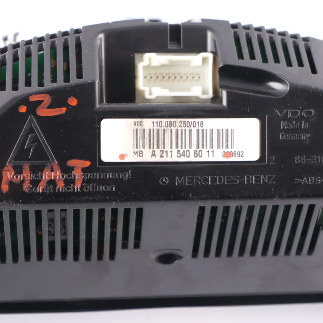 Instrument Cluster Speedo Clocks Automatic to Mercedes W211 Diesel with Part number A2115406011 Mercedes W211 Diesel Instrument Cluster Speedo Clocks Automatic - SKU rhd-A2115406011 - Part number A2115406011