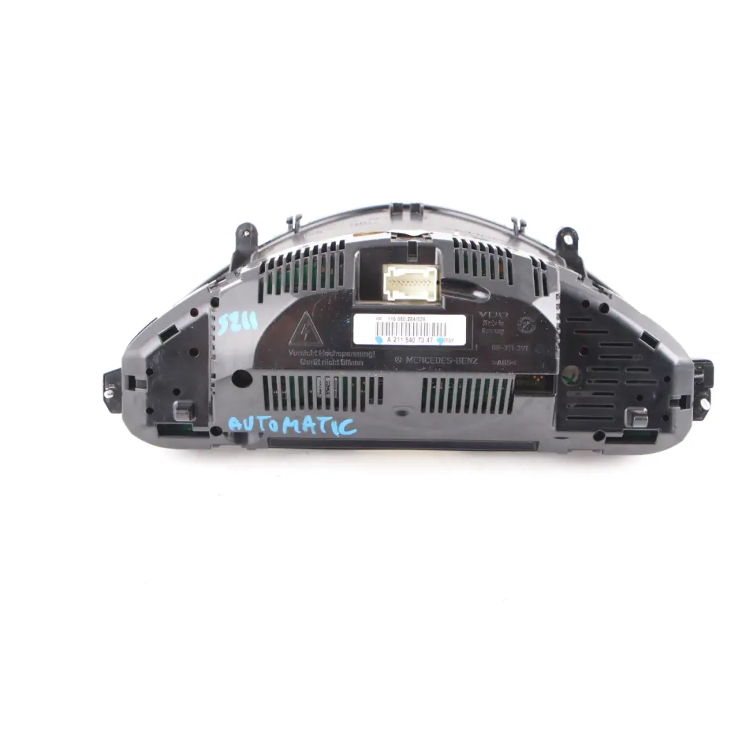 Instrument Cluster Speedo Clocks Automatic to Mercedes W211 Petrol with Part number A2115407347 Mercedes W211 Petrol Instrument Cluster Speedo Clocks Automatic - SKU rhd-A2115407347 - Part number A2115407347