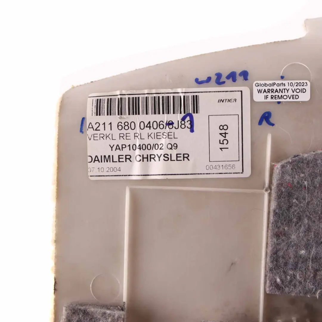 Footwell Panel Front Right O/S Trim Cover Beige to Mercedes W211 with Part number A2116800406 Mercedes W211 Footwell Panel Front Right O/S Trim Cover Beige - SKU rhd-A2116800406-1 - Part number A2116800406