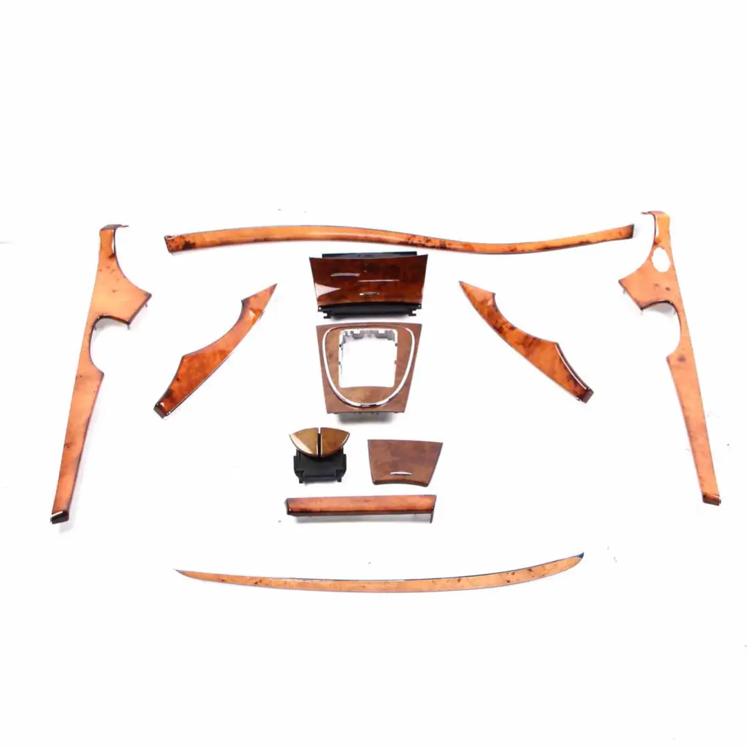Trim Strip Set Interior Dashboard Console Door Wood Burr Walnut to Mercedes W211 with Part number A2116800971 Mercedes W211 Trim Strip Set Interior Dashboard Console Door Wood Burr Walnut - SKU rhd-A2116800971-2 - Part number A2116800971