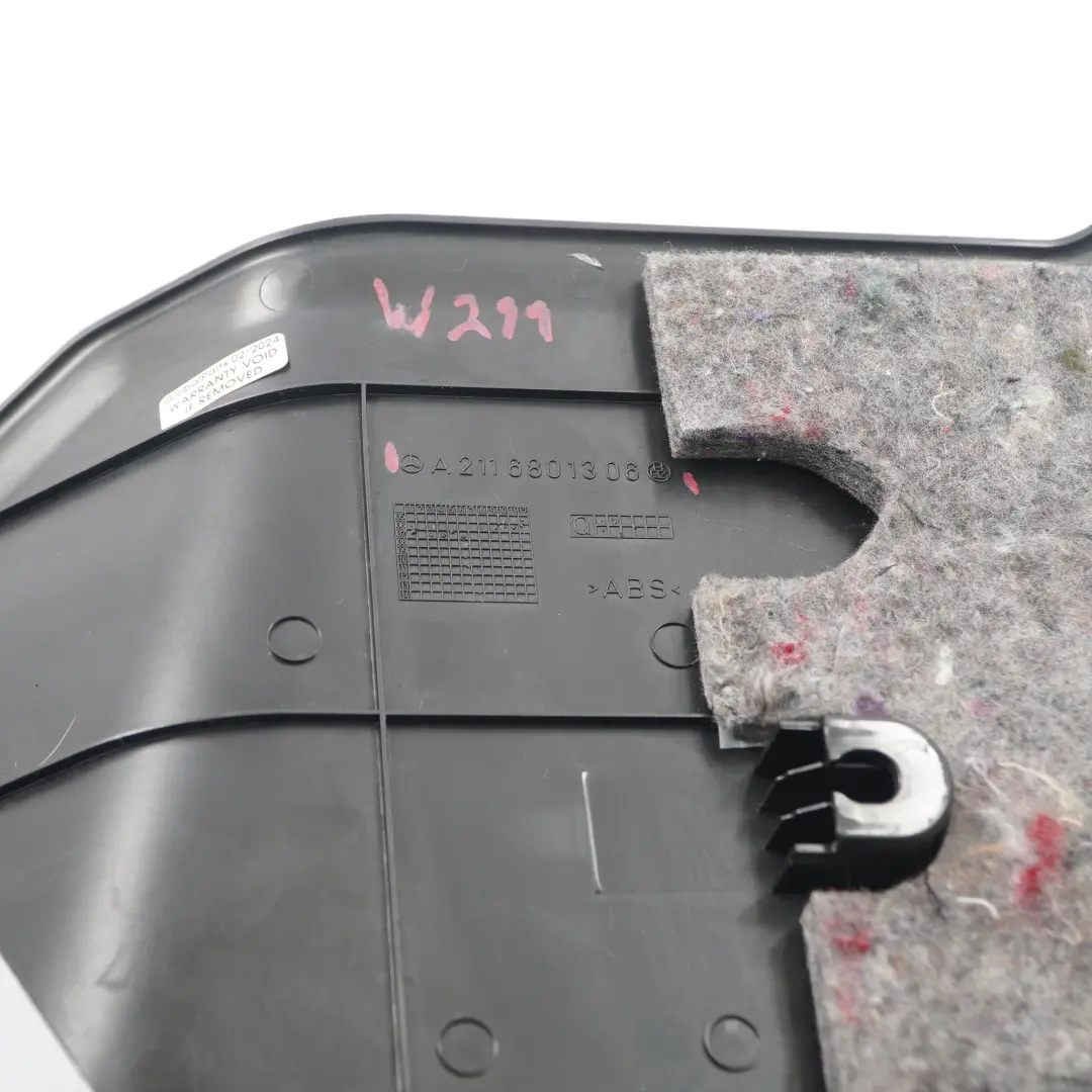 Mercedes W211 Lateral Trim Panel Lower Kick Plate Front Left N/S - SKU rhd-A2116801306 - Part number A2116801306