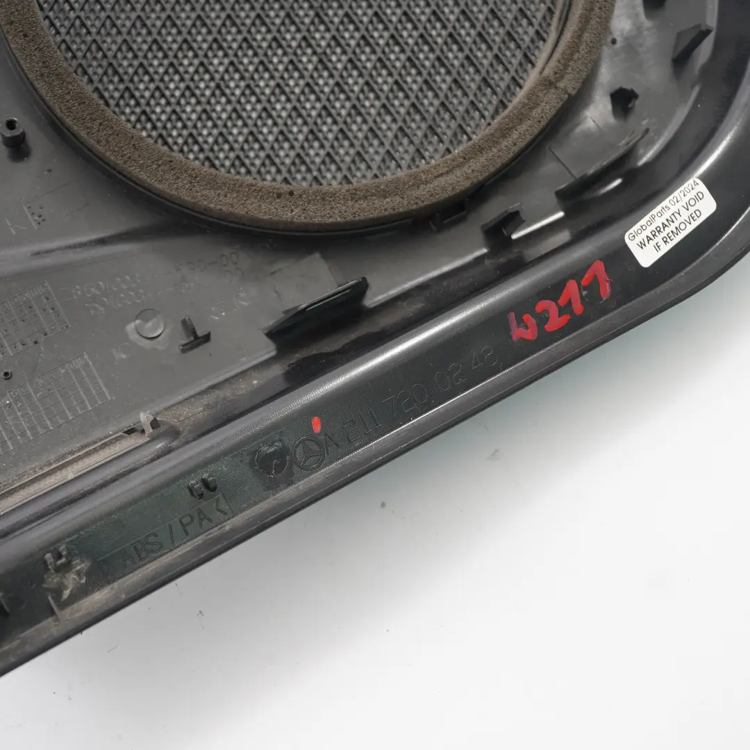 Front Right O/S Loudspeaker Speaker Cover Trim Panel Black to Mercedes W211 with Part number A2117200248 Mercedes W211 Front Right O/S Loudspeaker Speaker Cover Trim Panel Black - SKU rhd-A2117200248 - Part number A2117200248