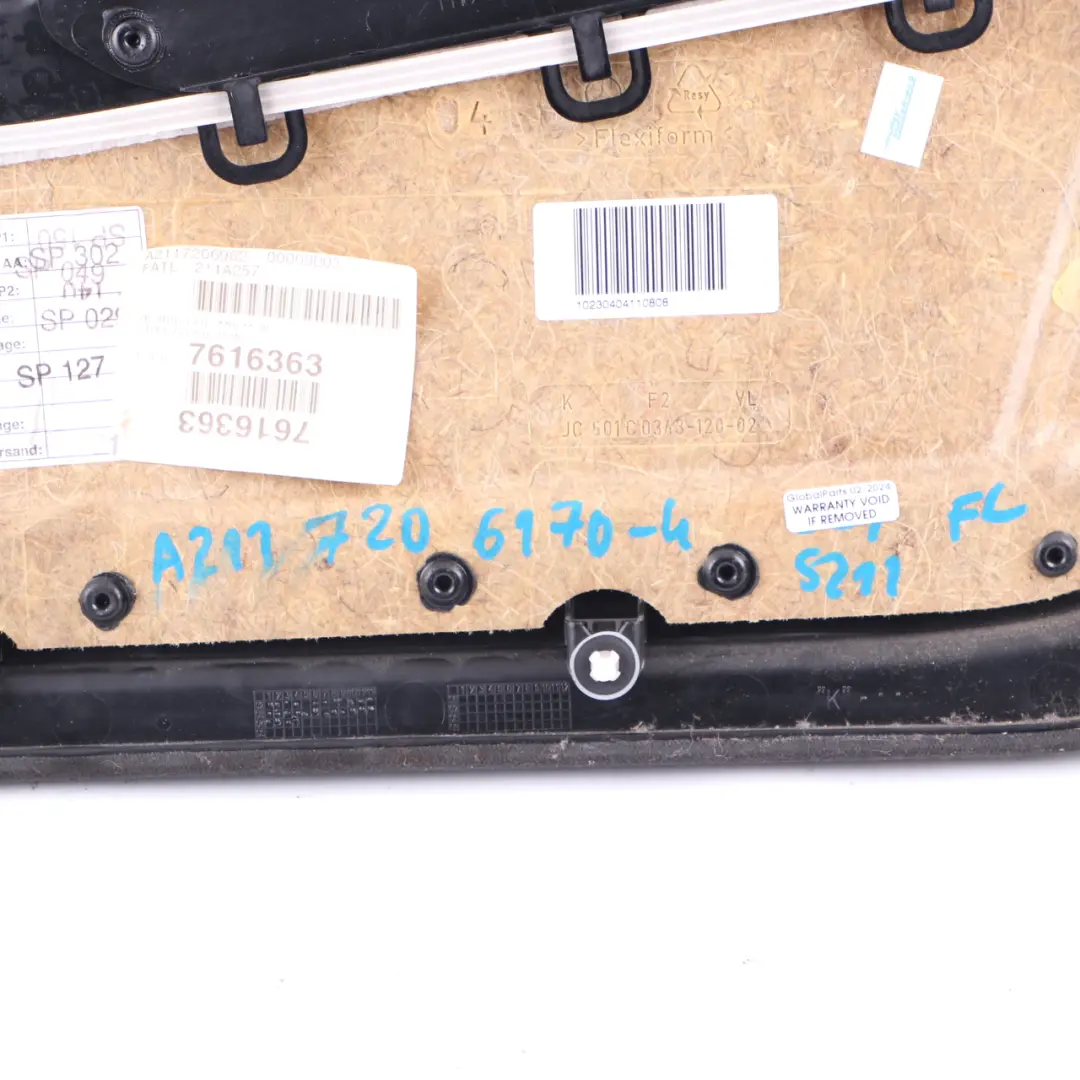 Mercedes W211 Door Card Front Left N/S Door Trim Panel Cloth Fabric Anthracite - SKU rhd-A2117206170-4 - Part number A2117206170