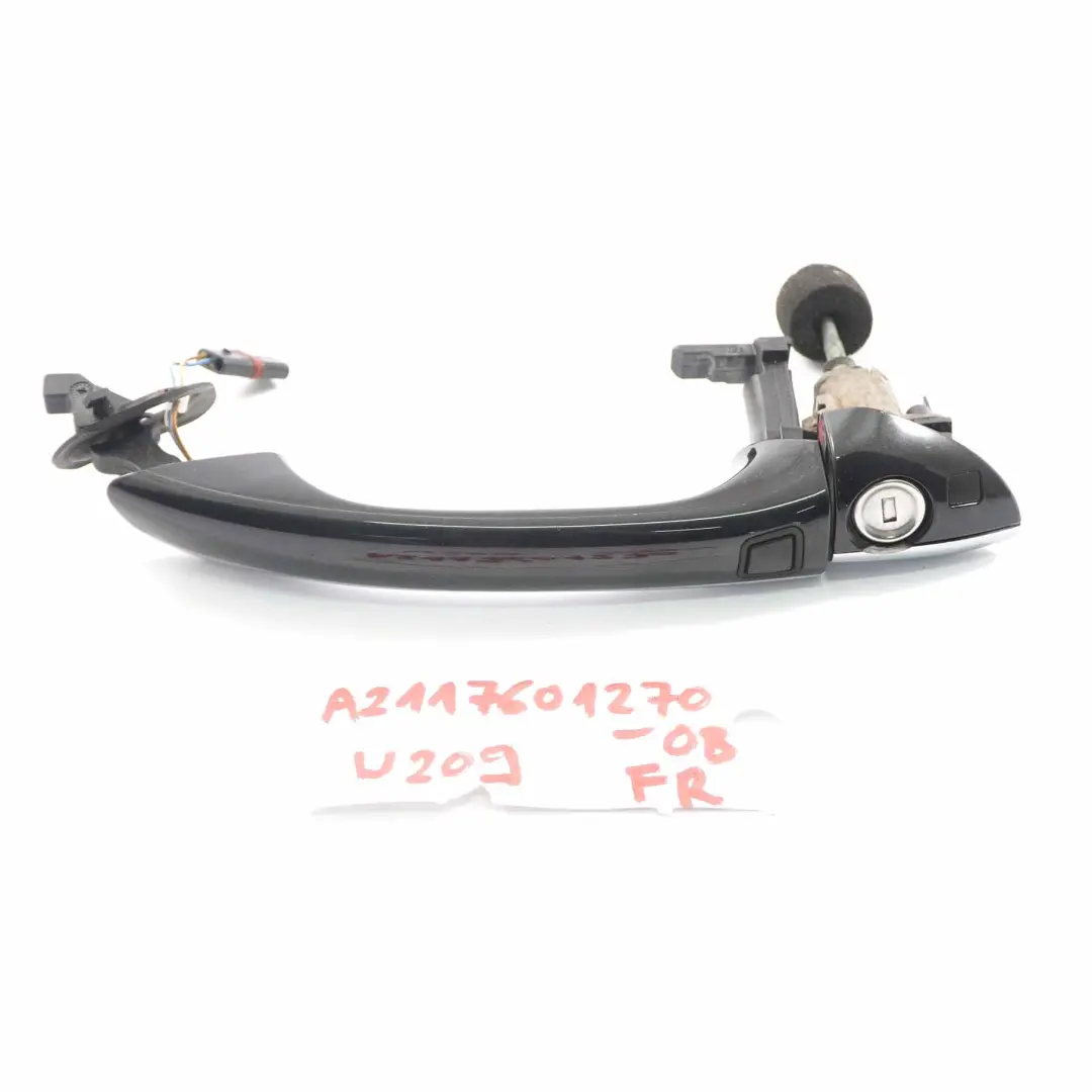 Door Handle Mercedes C209 W211 Grab Front Right O/S Keyless Obsidian Black - 197 to with Part number A2117601270 Door Handle Mercedes C209 W211 Grab Front Right O/S Keyless Obsidian Black - 197 - SKU rhd-A2117601270-OB - Part number A2117601270