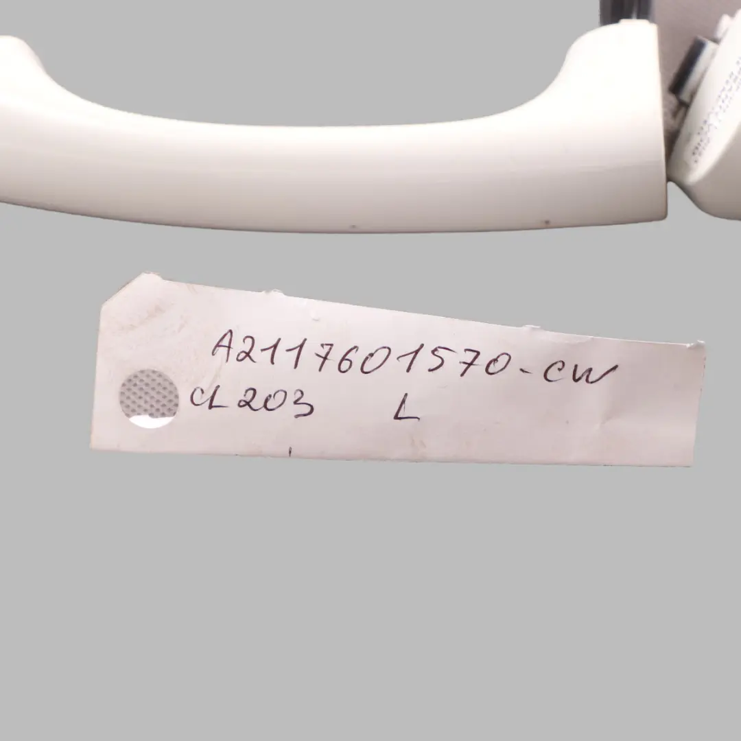 Door Handle Mercedes W203 W211 Grab Front Left N/S Outside Calcite White - 650 to with Part number A2117601570 Door Handle Mercedes W203 W211 Grab Front Left N/S Outside Calcite White - 650 - SKU rhd-A2117601570-CW - Part number A2117601570