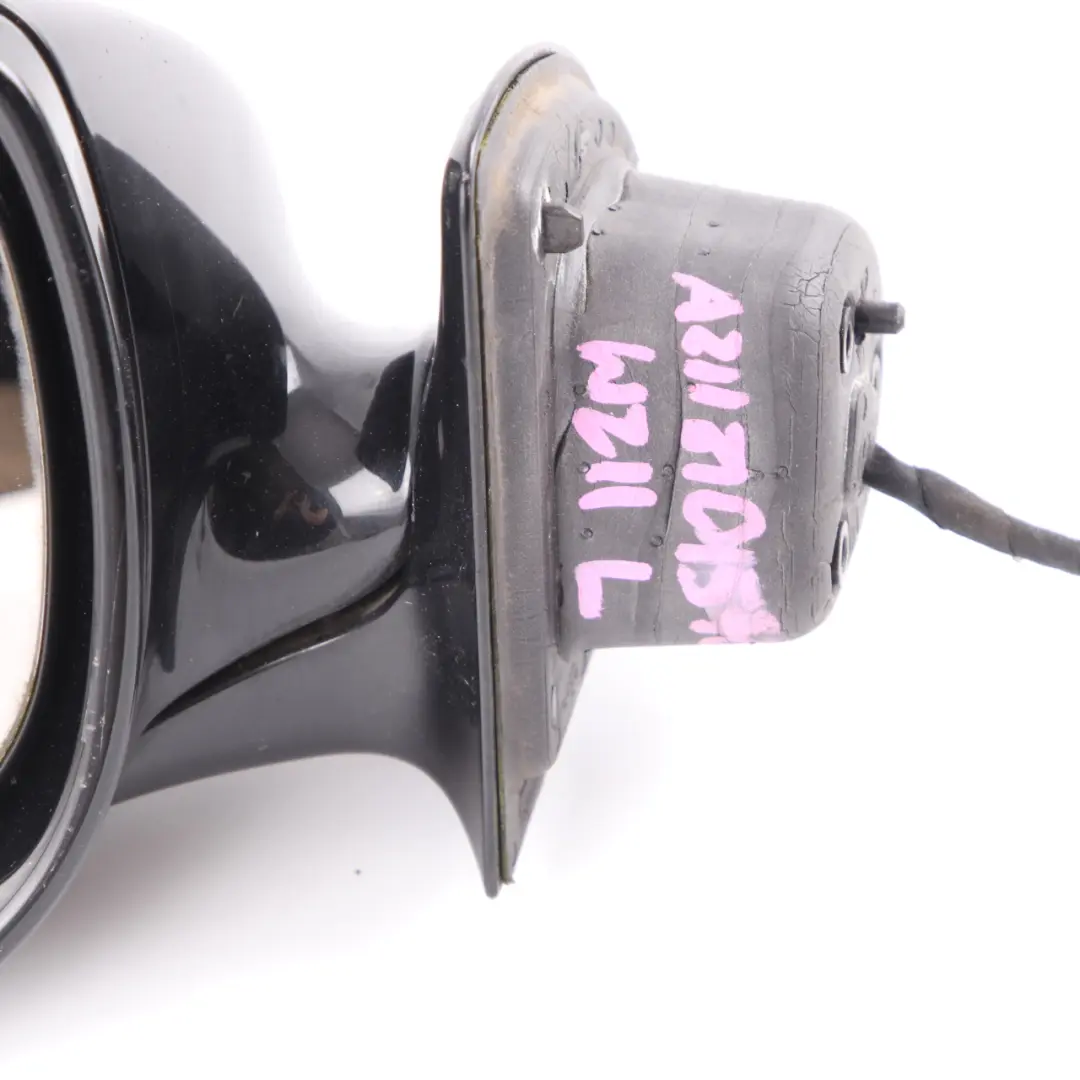 Wing Mirror Power Fold Door Left N/S Obsidian Black 197 to Mercedes W211 with Part number A2118101576 Mercedes W211 Wing Mirror Power Fold Door Left N/S Obsidian Black 197 - SKU rhd- A2118101576-OB - Part number A2118101576