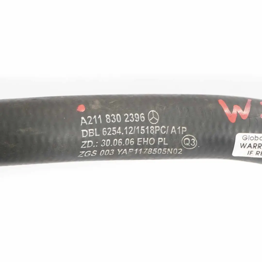 Water Hose Mercedes W211 CLS W219 Cooling Coolant Pipe Line to with Part number A2118302396 Water Hose Mercedes W211 CLS W219 Cooling Coolant Pipe Line - SKU rhd-A2118302396 - Part number A2118302396